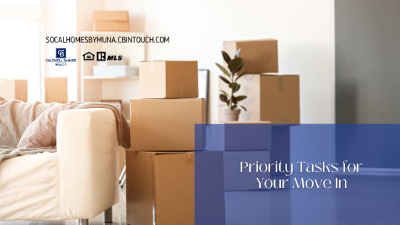 Priority Tasks for Your Move Into Your Home