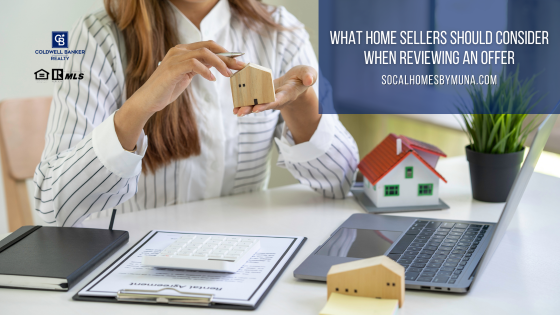 What Home Sellers Should Consider When Reviewing an Offer